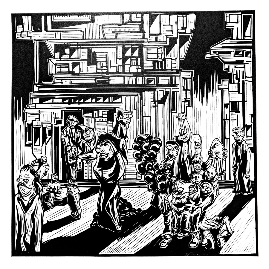 People playing next to the house People playing next to the house